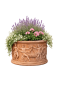Preview: Terracotta Cylinder Impruneta avec putti dansants – pot décoratif artisanal italien